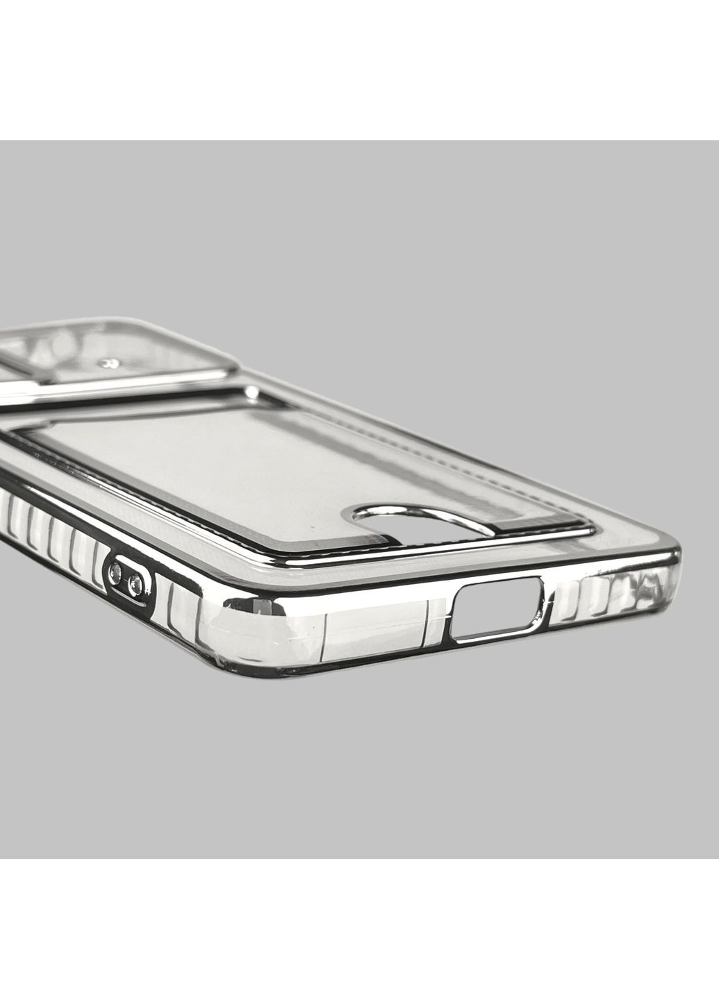 Чехол для Redmi Note 12 Pro 4G с серебряной окантовкой с карманом на редми нот 12 про серебряный Xiaomi (366023344)