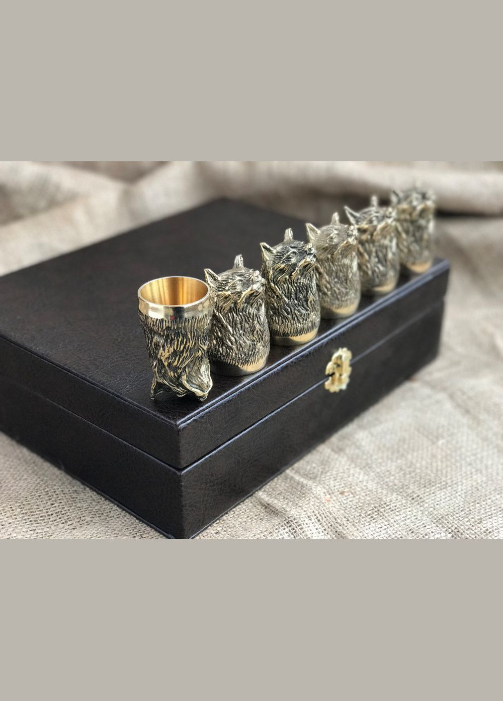 Стопки бронзовые перевертыши Рысь Люкс Nb ArtРысь 6 шт 48440032 NB Art (346533192)