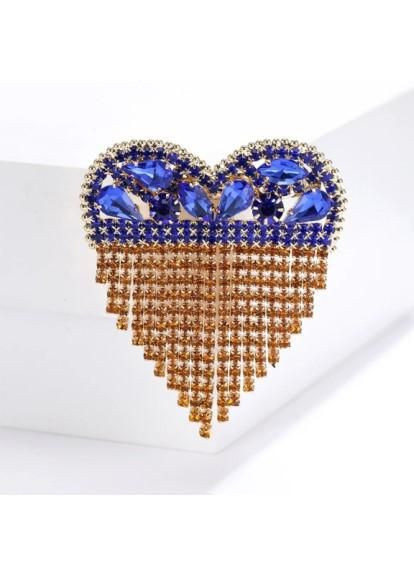 Брошка "Сердце", брошка шпилька, символ України, жовто-блакитна SHE (295012910)