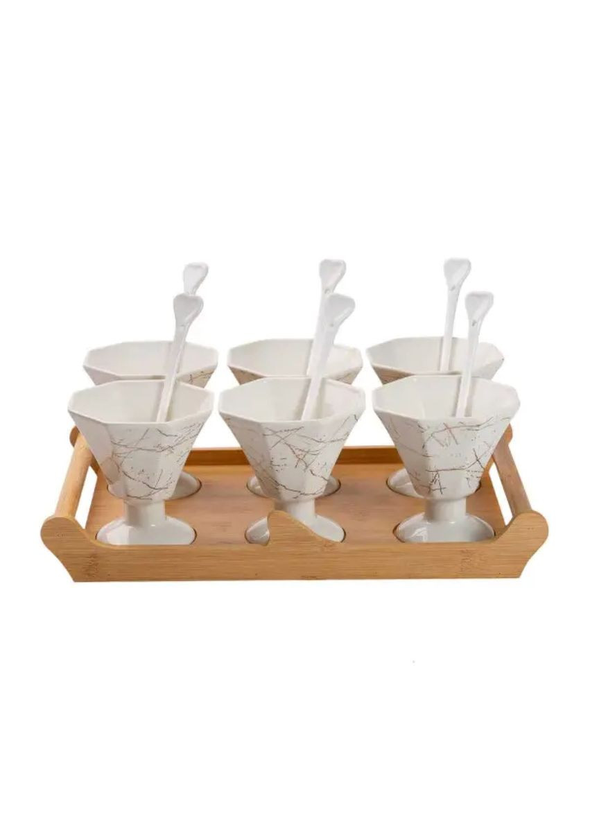 Набор из 6 креманок 200 мл, фарфор белый HP-1220 Yiwu (353504973)