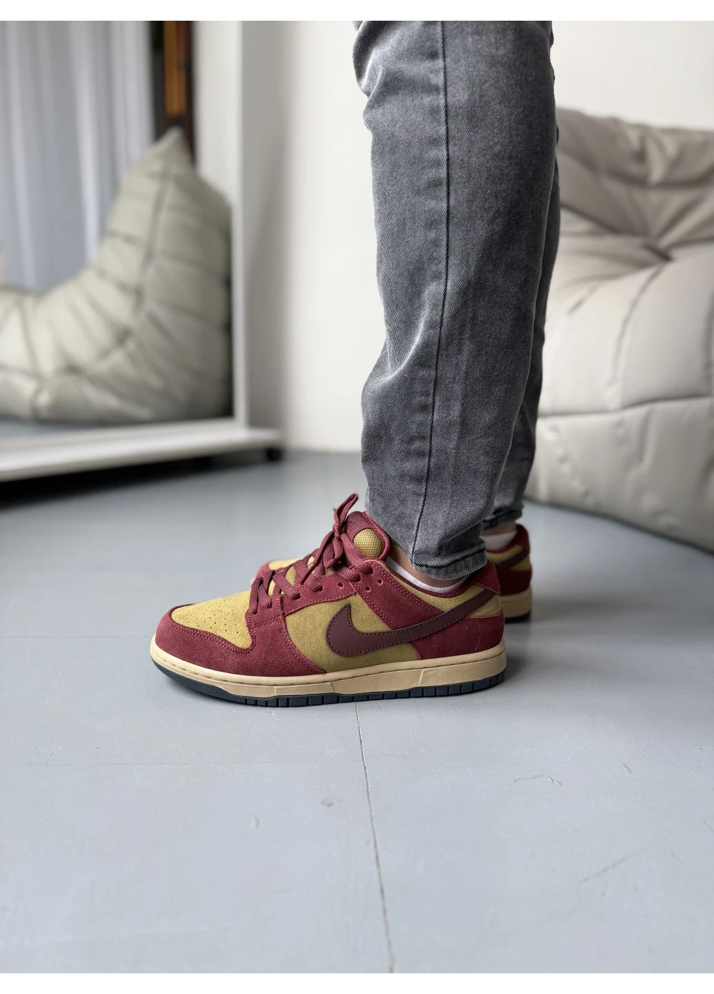Черные демисезонные кроссовки мужские nike sb dunk low dark team red olive найк сб данк черные No Brand