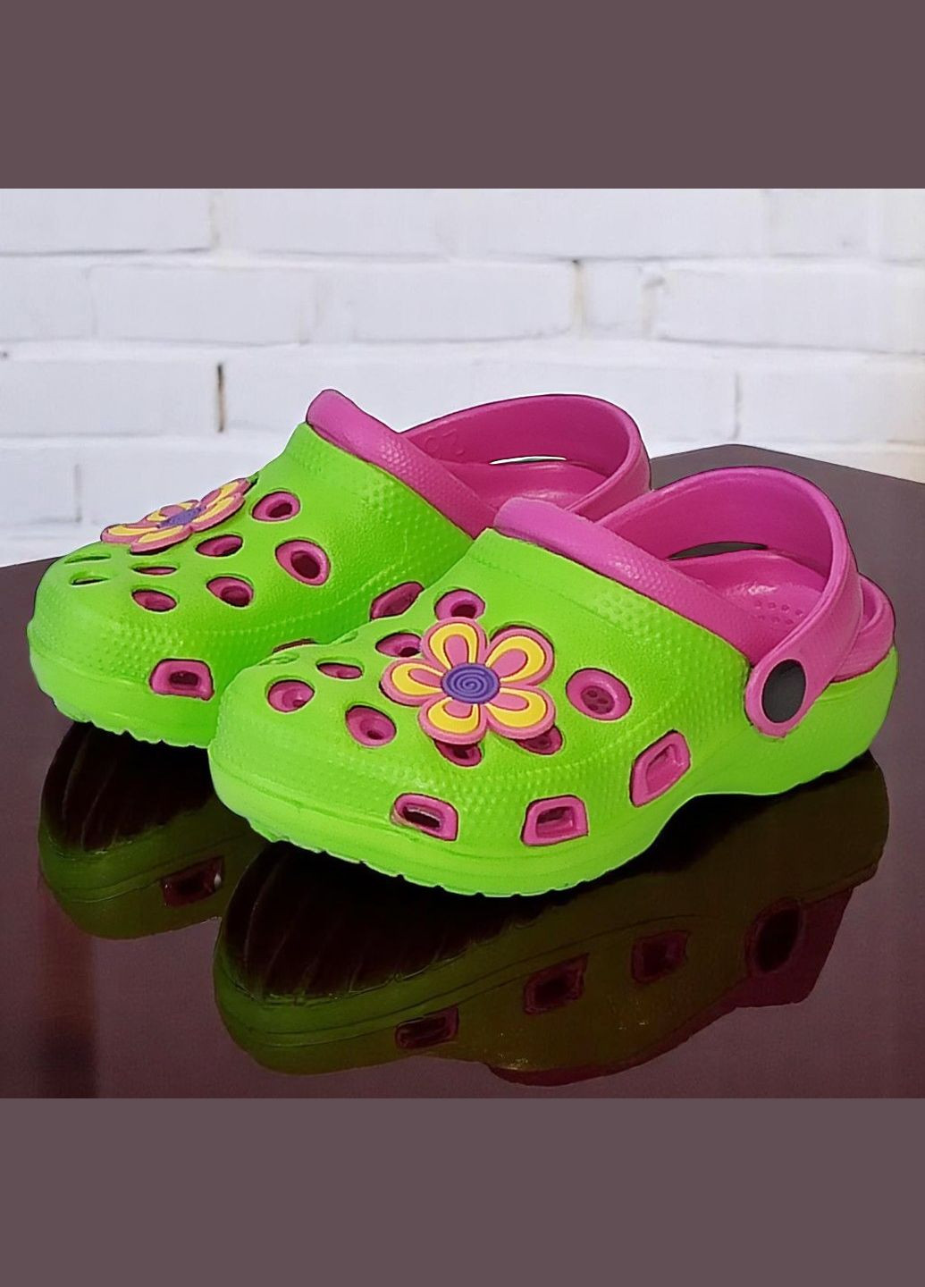 Кроксы сланцы пляжные шлепанцы шлепки для пляжа бассейна для девочки Шалунишка (333832189)