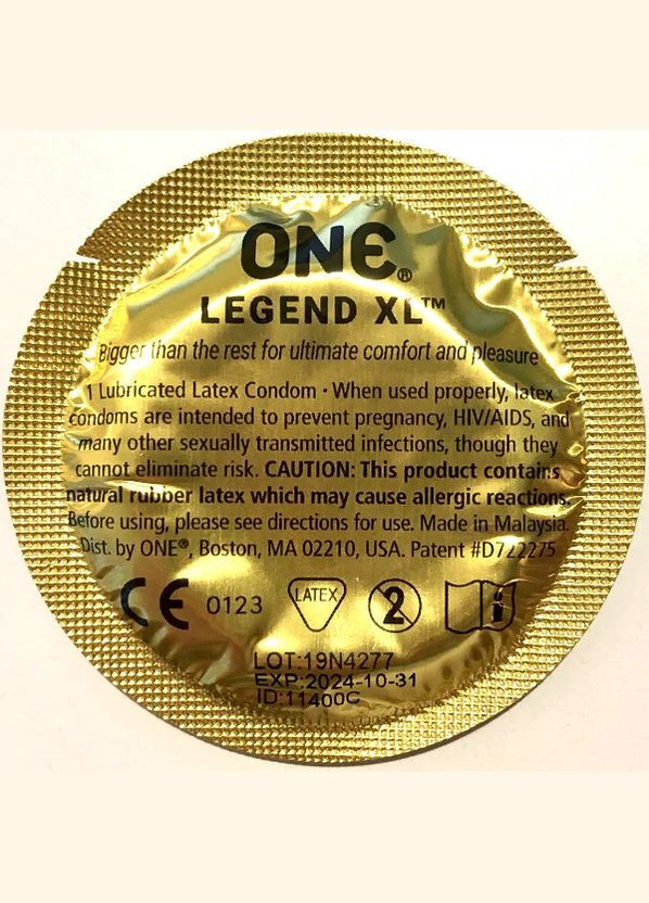 Презервативи Legend XL — Зі збільшеними розмірами One (316090370)