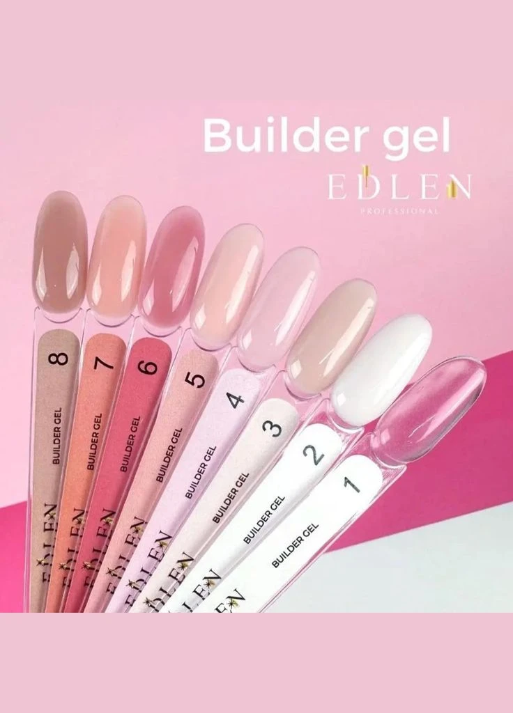Гель для нарощування Builder Gel 30 мл №08 (Світло-бежевий) Edlen (377001932)