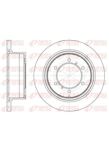 Диск тормозной MITSUBISHI PAJERO 91.04-,02.07- задн. (пр-во) 6552.00 Remsa (366107878)