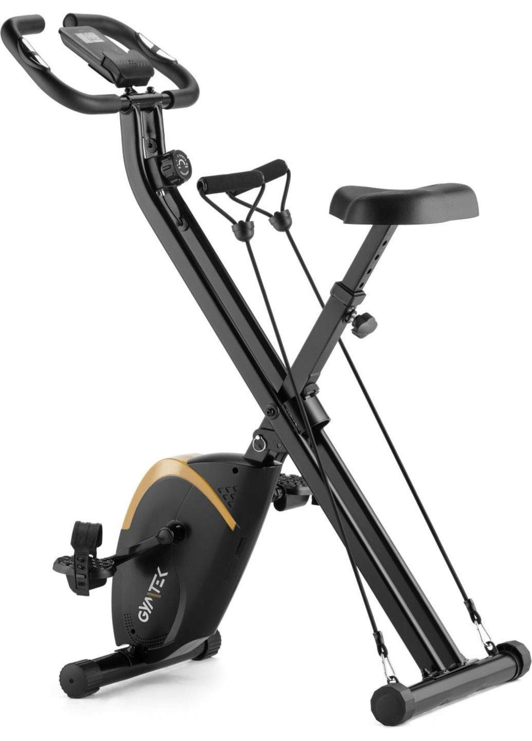 Велотренажер FX800 магнитный складной с эспандерами золотой Gymtek (361951442)