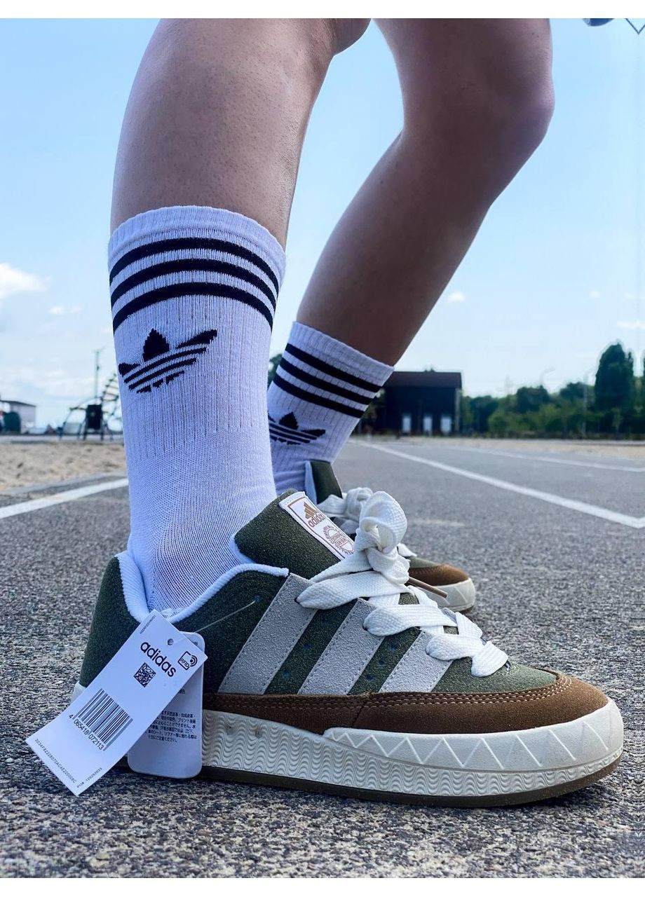 Білі Осінні кросівки чоловічі adidas adimatic khaki адідас адіматік No Brand