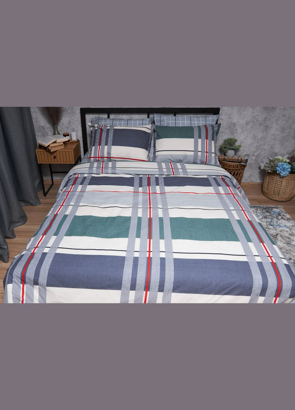 Комплект постільної білизни Бязь Gold Люкс «» Сімейні 143х210х2 наволочки 2х70х70 (MS-820004717) Moon&Star Cloudy (293148331)