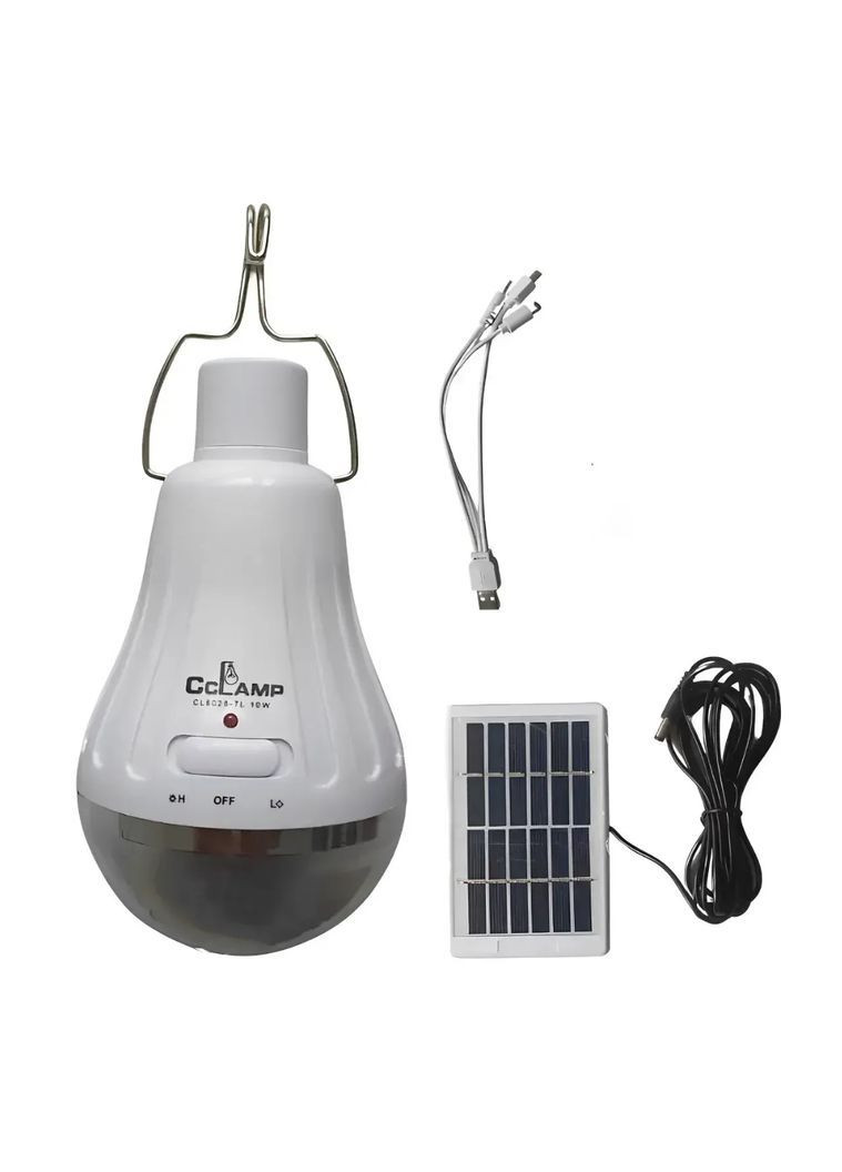 Портативная светодиодная аккумуляторная лампочка CL 028 с солнечной панелью Cclamp (363840925)