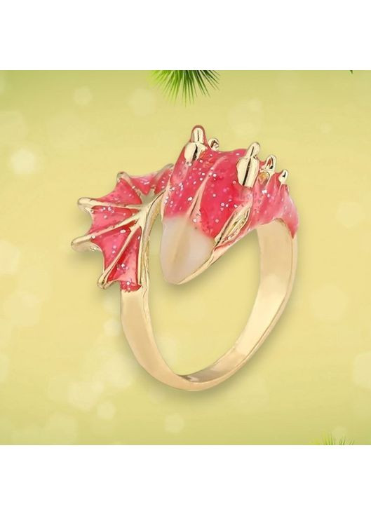 Каблучка у вигляді древнього дракона чорна регульована AurumLux021 Fashion Jewelry (307254460)