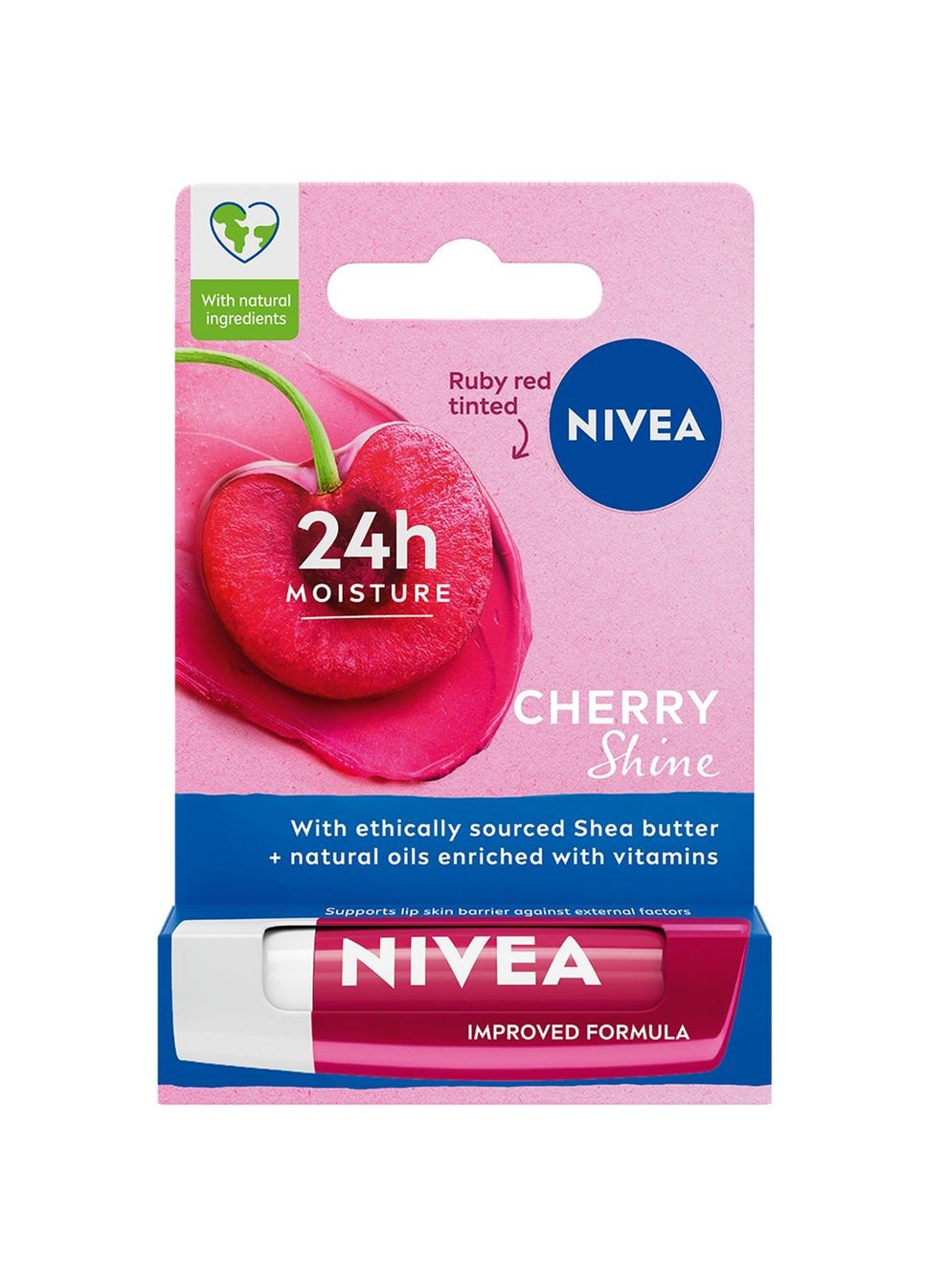 Бальзам для губ Cherry Shine Вишневое сияние, 4.8 г Nivea 85077 (328402071)