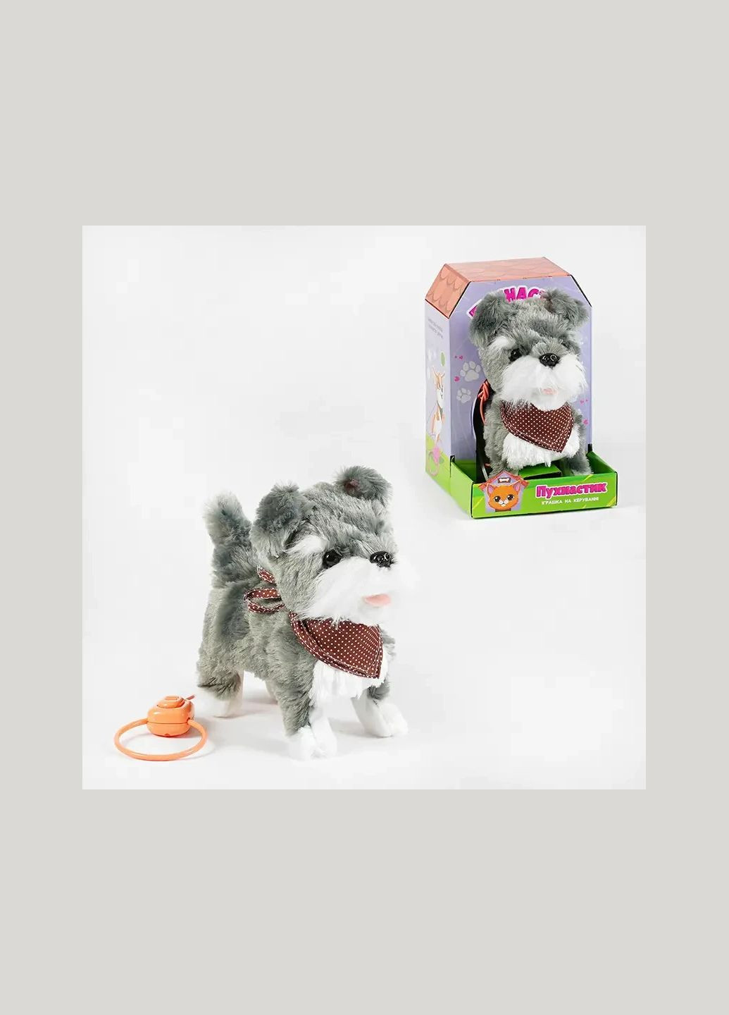 Интерактивная мягкая игрушка на поводке "Собачка Пушистик" М 16167 No Brand (327797952)