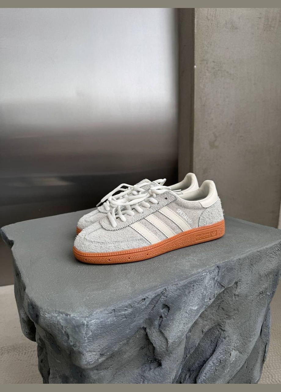 Кроссовки Adidas Grey White Gum No Brand Spezial серые демисезоны (326532971)