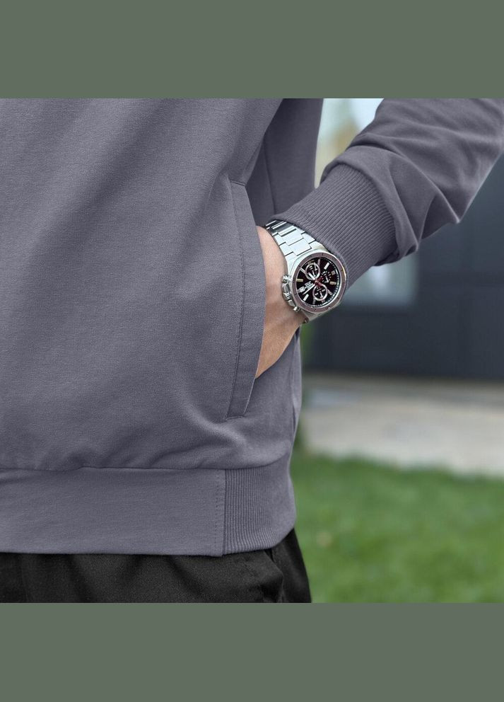 Чоловіча кофта демісезонна двонитка сіра No Brand (342120221)