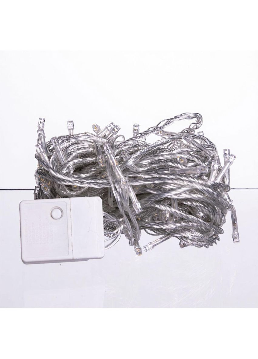 Новорічна гірлянда 14 м 160 LED білий провід жовте світло світлодіодна нитка для прикраси інтер'єру Garlando (370432369)