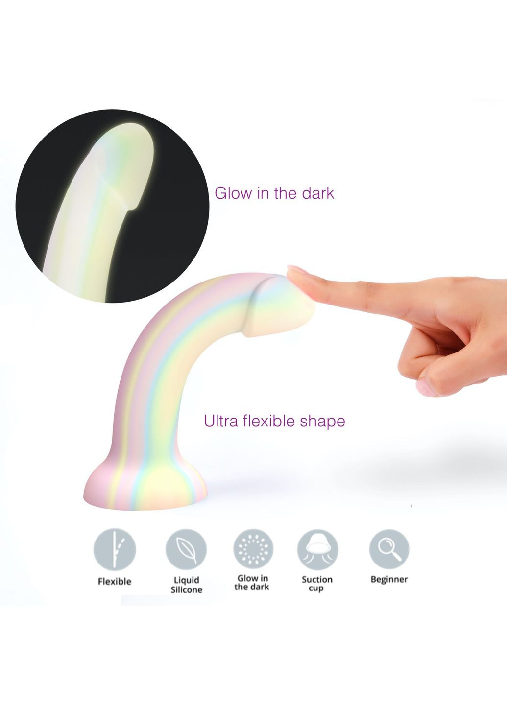 Фаллоімітатор що світиться в темряві DILDOLLS - FANTASIA ультрам'який - CherryLove Love To Love (283251278)