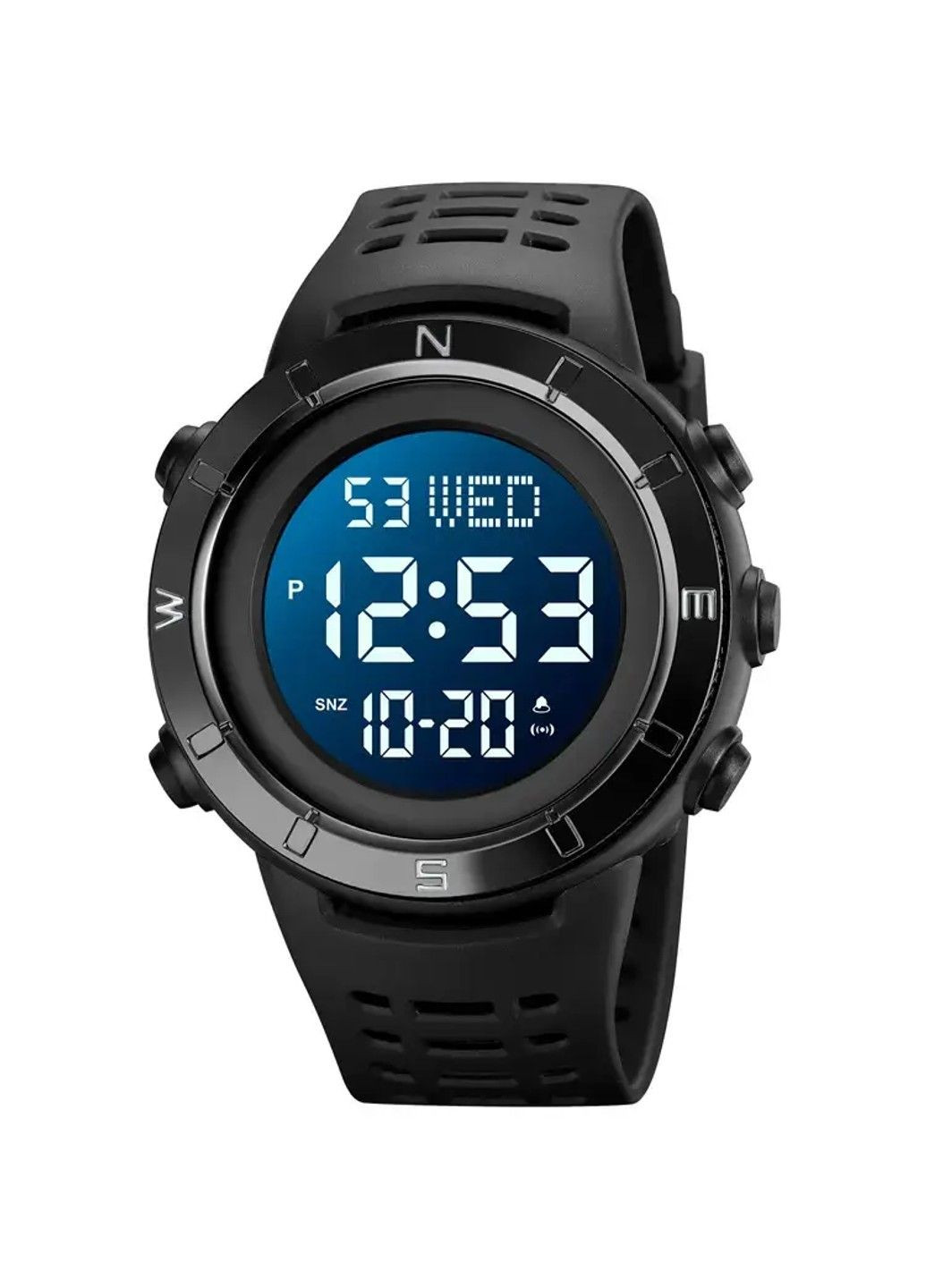 Чоловічий спортивний годинник 2015 (Чорний з чорним циферблатом) Skmei (332635053)