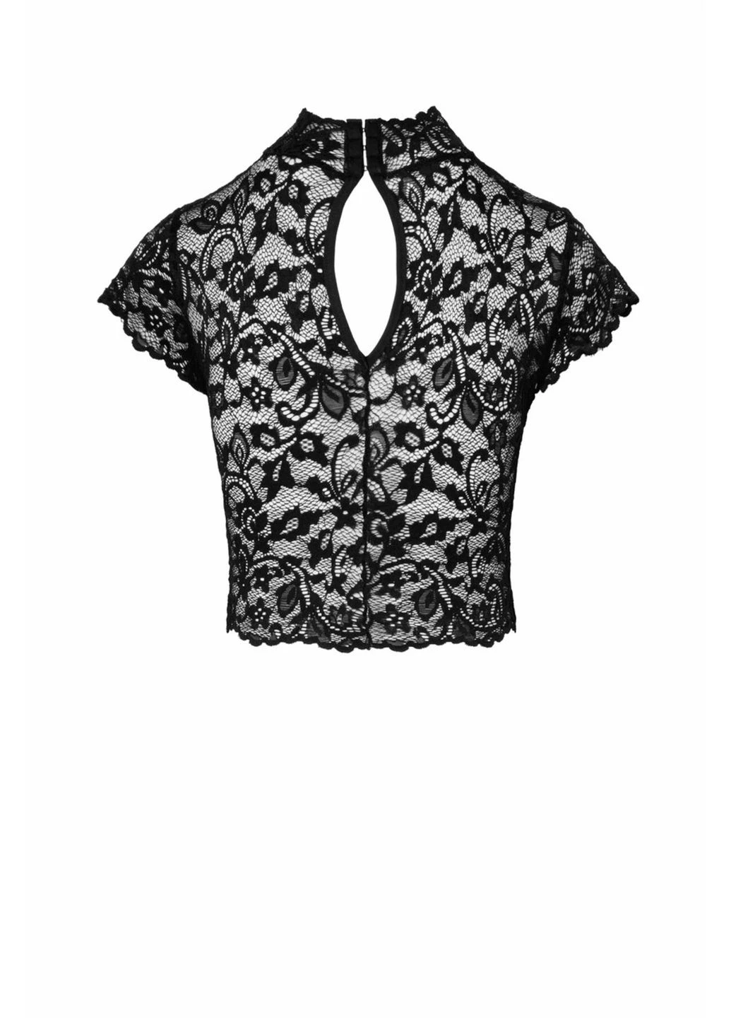 Топ F303 Essence lace top with high collar Noir Handmade (339867979)