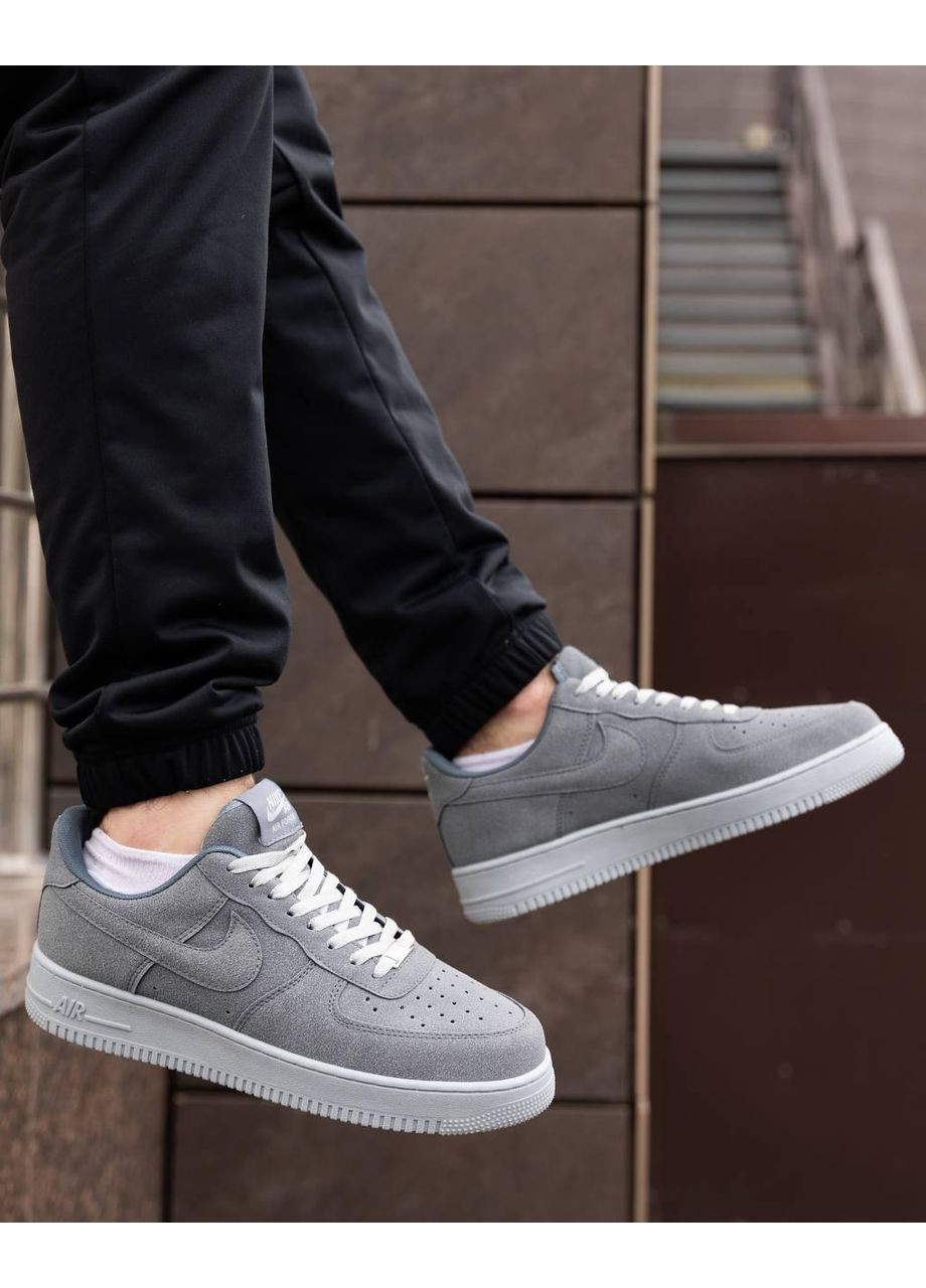 КРОСІВКИ ЖІНОЧІ NIKE AIR FORCE DARK SILVER НАЙК АІР ФОРС 1 ПРЕМІУМ No Brand сірі демісезони (369389196)