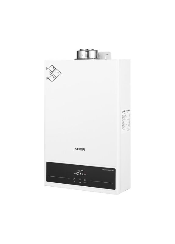 Газовая колонка KWH.G0312 TURBO WHITE турбированная 12 л/мин, цвет белый (KR5557) KOER (398851394)