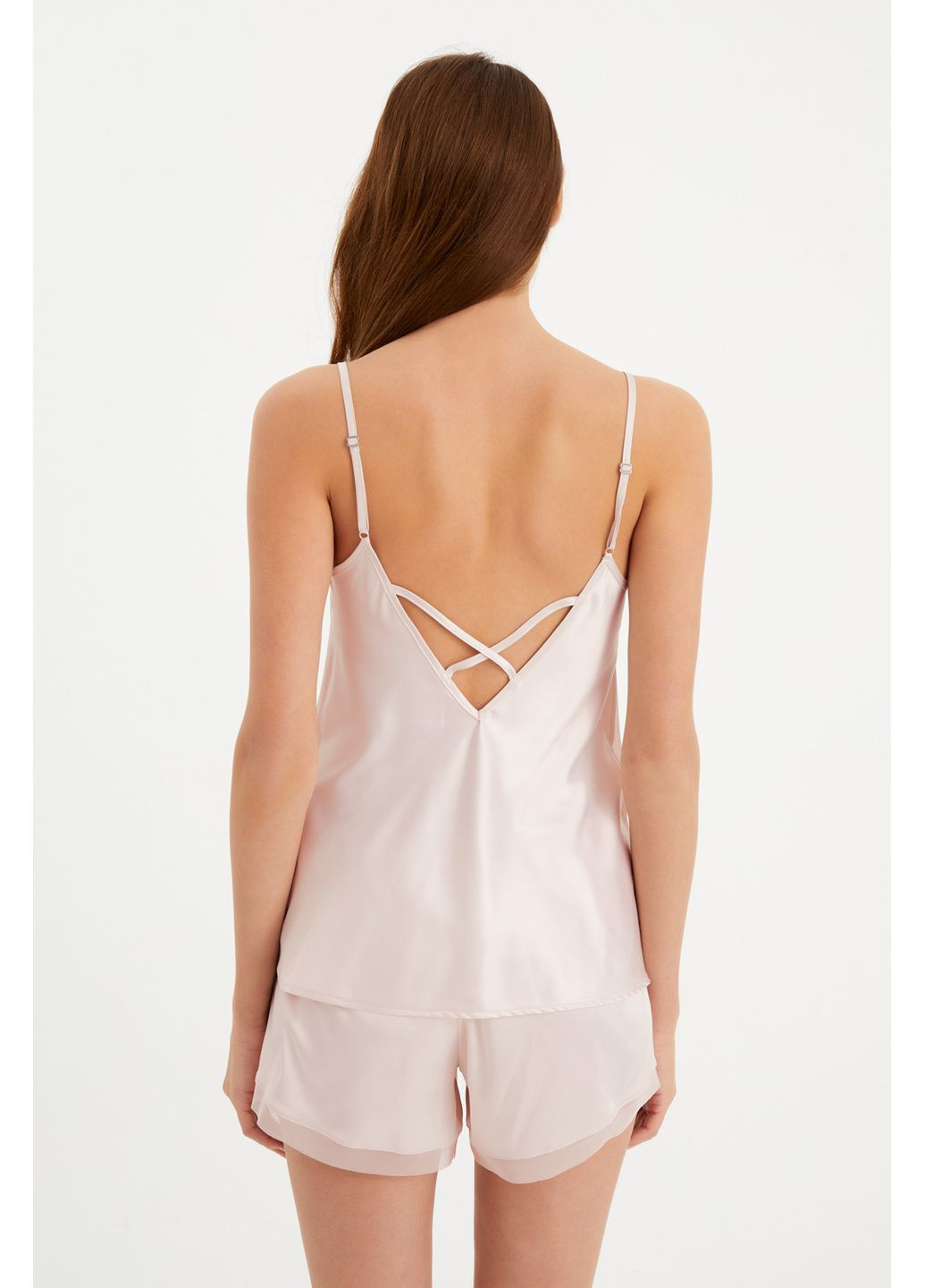 Майка атласная Алиса, цвет пудровый, размер 36 Kom - (371923385)