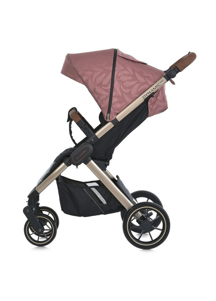 Коляска детская DYNAMIC PRO Special Pink прогулочная с чехлом дождевиком и москитной сеткой Розовая с перышками (ME 1053G-2) El Camino (334338198)