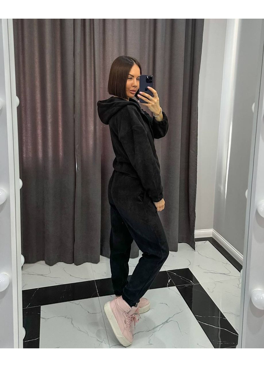 Флісовий костюм двійка з джогерами та кофтою на блискавці з капюшоном More_bboutique Спортивний костюм (360883918)