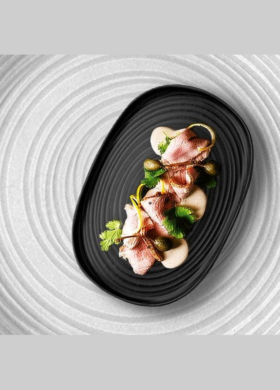 Тарілка плоска Mesa Black Sand Café Clean 21 см Mesa Ceramics (323485563)