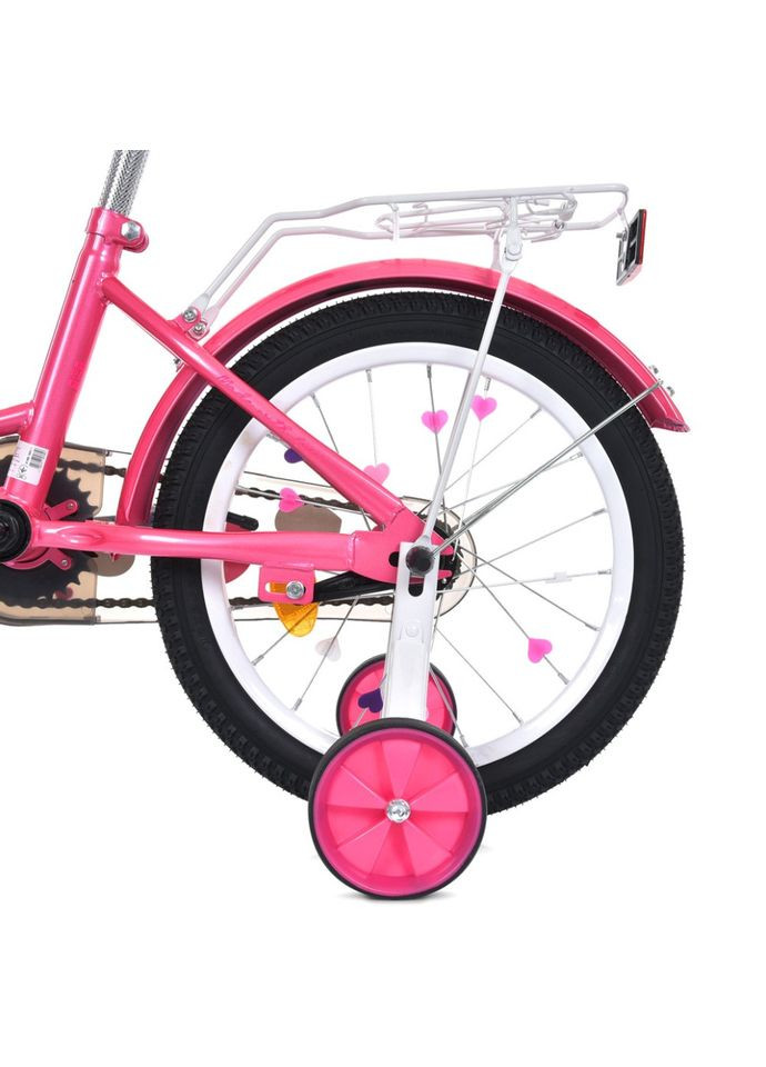Велосипед детский 14 дюймов Profi PRINCESS двухколесный для девочек с фонариком и багажником PROF1 (368759319)