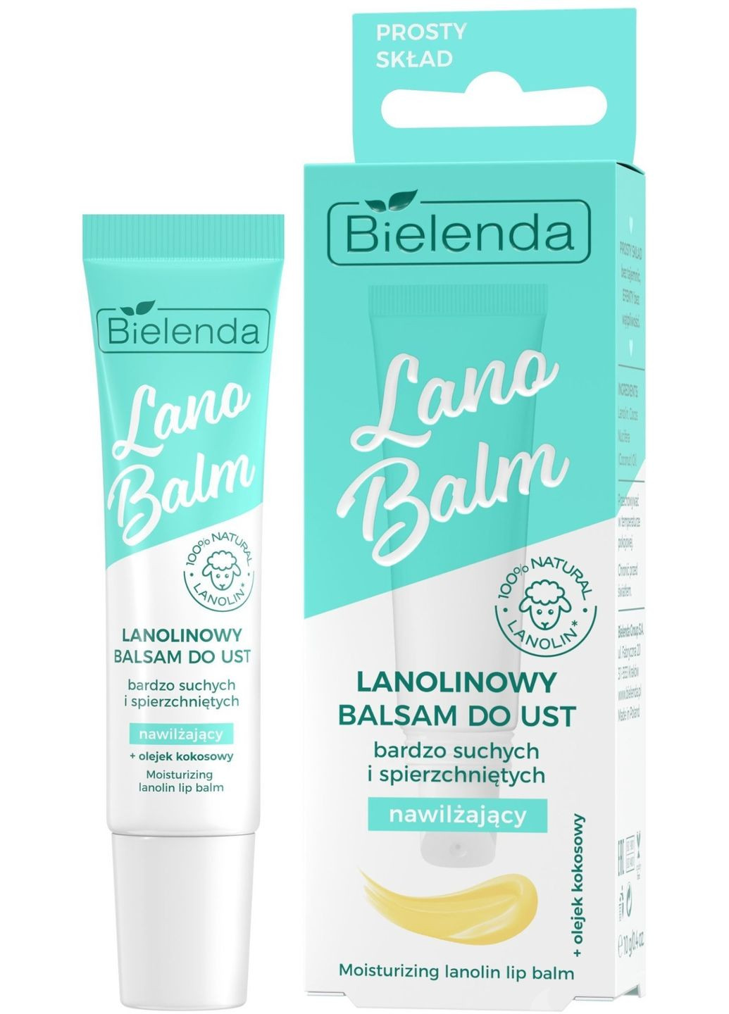 Ланоліновий зволожуючий бальзам для дуже сухих і потрісканих губ Lano Balm 10g (1511746-39981410) Bielenda (368602133)