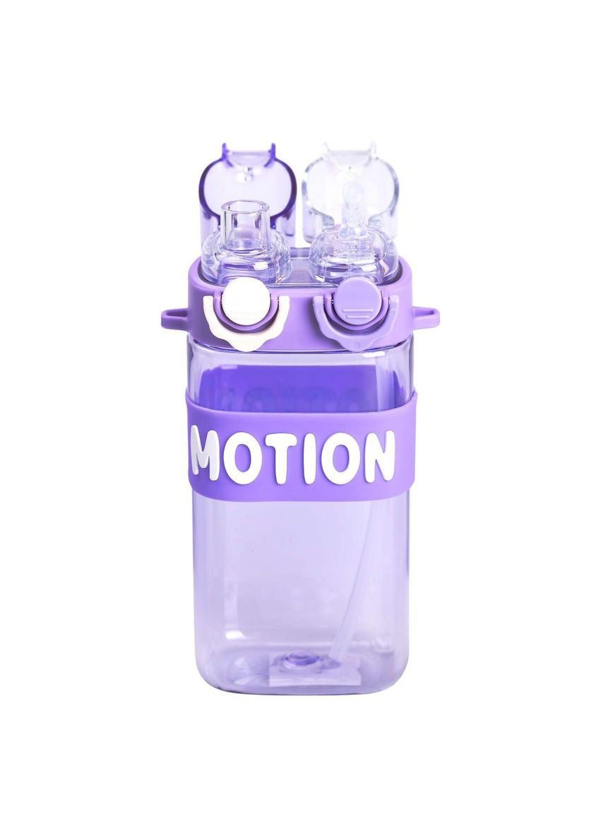 Бутылка для воды с трубочкой 550 мл спортивная пластиковая бутылка для тренировок Фиолетовая HP-14-49V Yiwu (369142776)