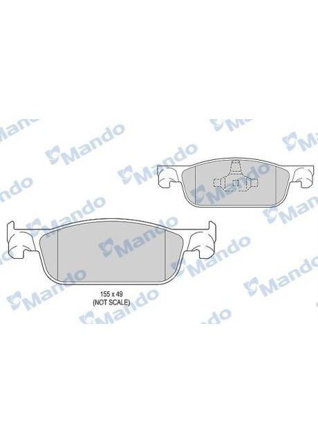 Комплект гальмівних колодок Mando (365247820)