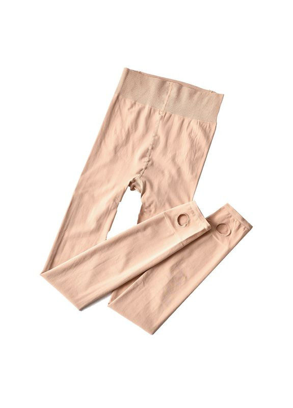 Колготки демісезонні з високою талією та ефектом формування сідниць бежеві One Size No Brand (308016875)