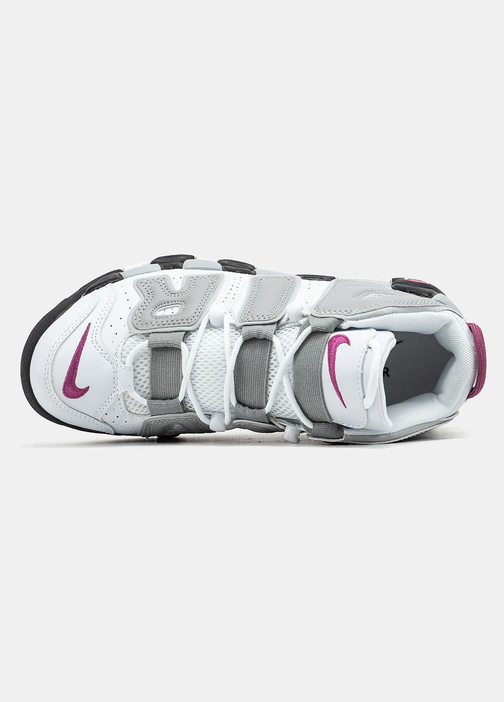 Кроссовки женские и мужские Nike Air More Uptempo 96 White Grey Black | Найк Аир Море Аптемпо 96 белые No Brand белые демисезоны (339604495)