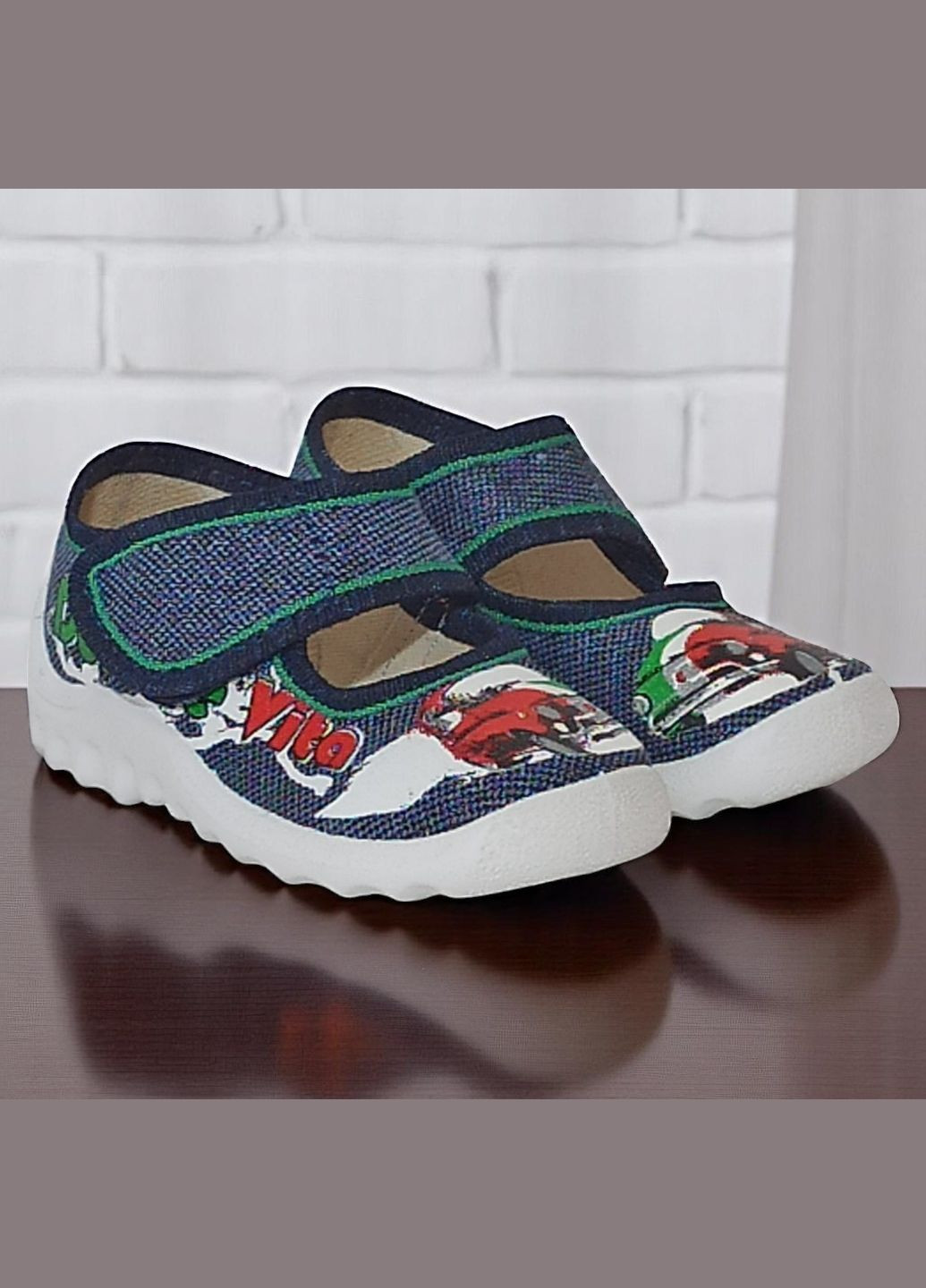Ортопедичні тапочки капчики на липучці для хлопчика змінне взуття в садочок Валді Waldi (332183232)