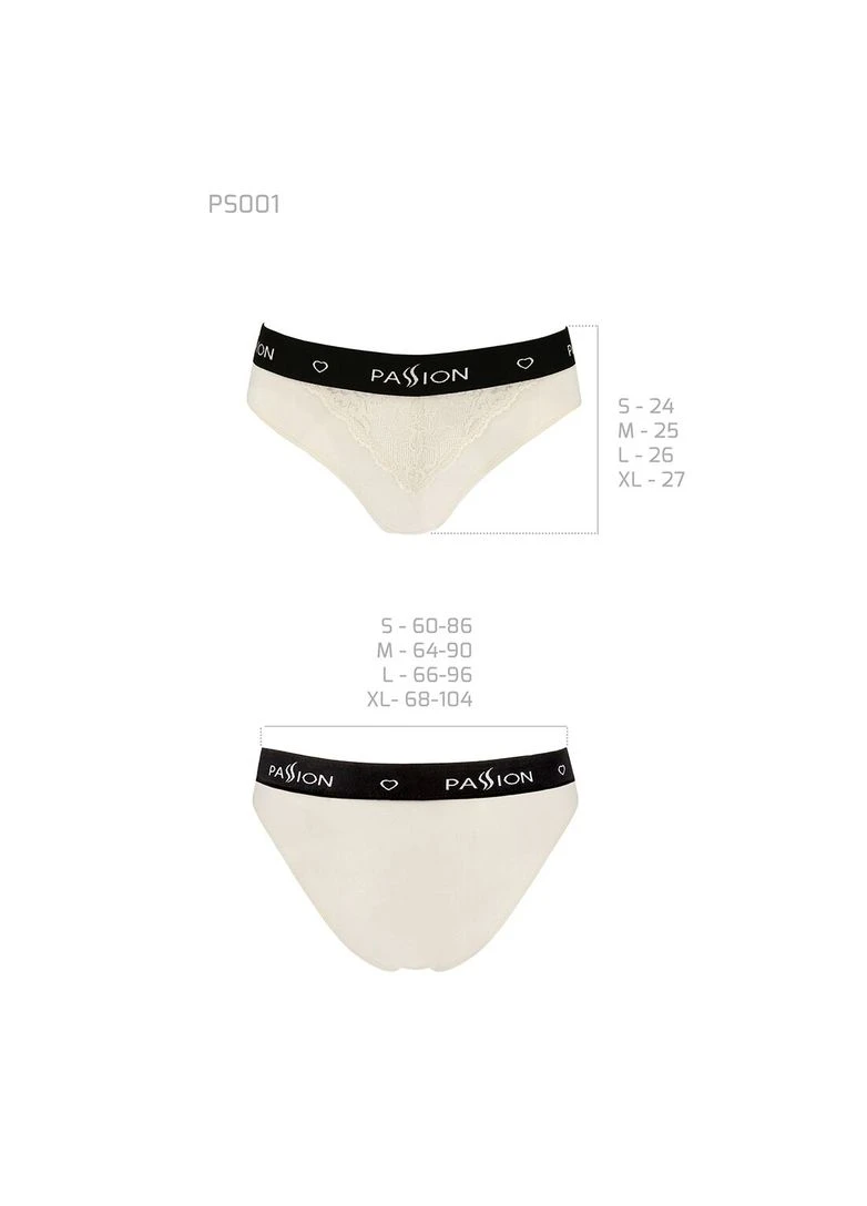 Трусики з широкою гумкою і мереживом PS001 PANTIES S, black Passion (391269429)