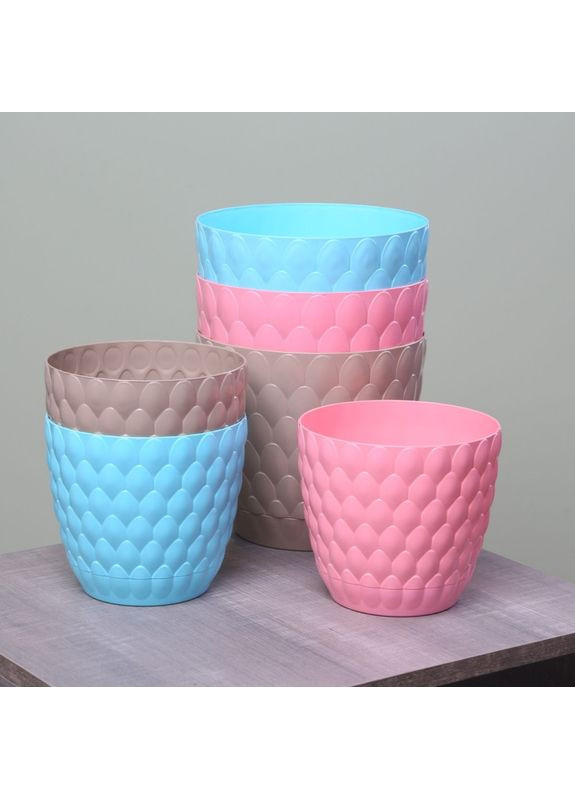 Цветочный горшок 1,6л Alya Plastik PINE CONE () Alyaplastik ALY-406 (350907891)