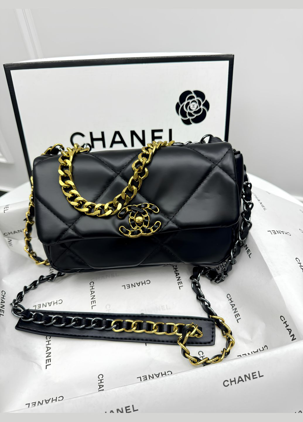 Сумка Сhanel 19 Flap Bag черный No Brand (323447744)