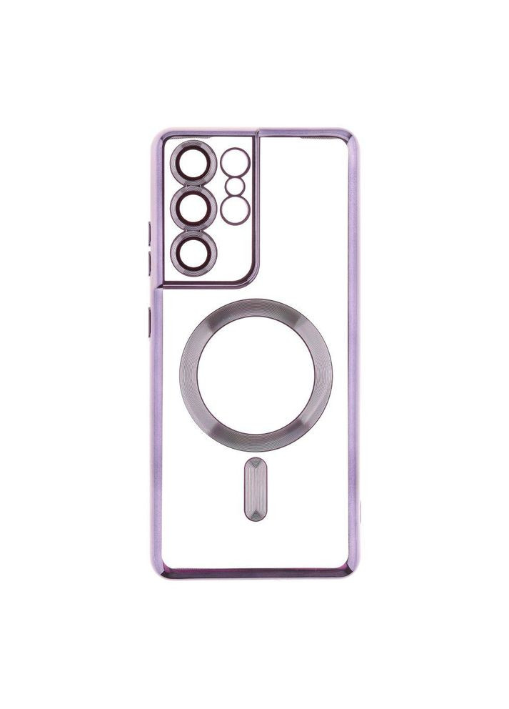 Чохол TPU Metallic with Magsafe для Samsung Galaxy S21 Ultra (G998) Purple Wave (315871669)