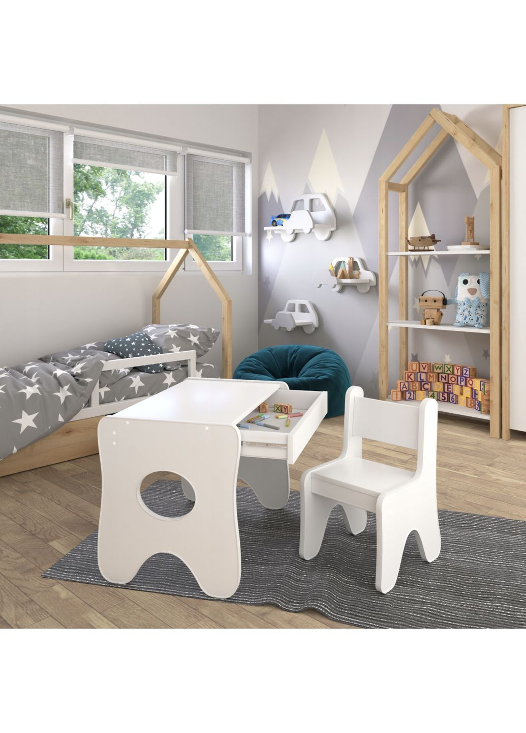 Столик и стульчик для ребенка 70×45×51, детский игральный стол и стул, No Brand (360920150)