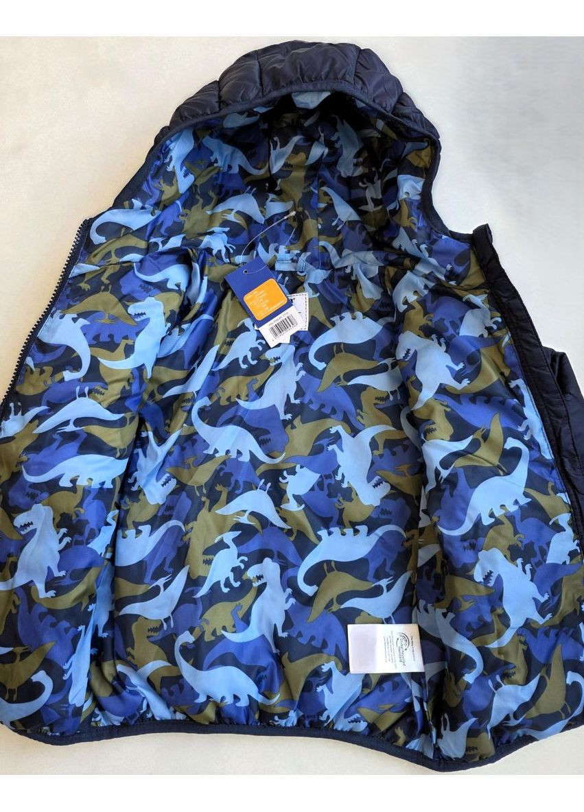 Темно-синяя демисезонная куртка демисезонная с капюшоном для мальчиков Lupilu Куртка