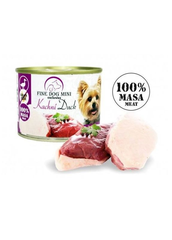 Консерва для собак MINI с мясом утки 200 г 339 Fine Dog (271985264)