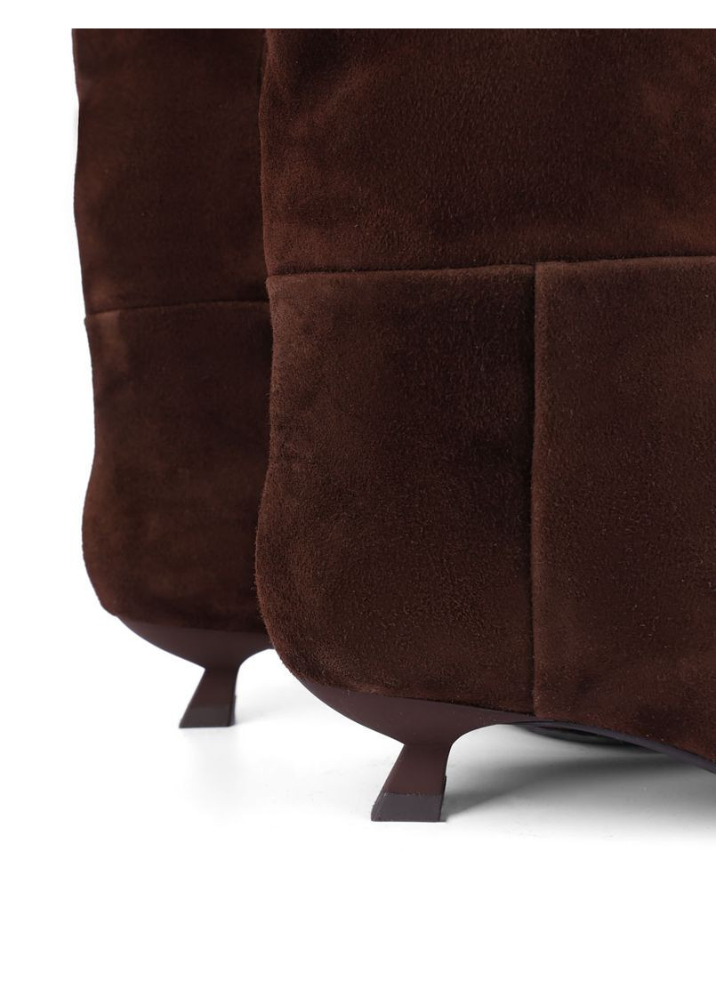 Осенние женские сапоги g015-1817 коричневый велюр MIRATON