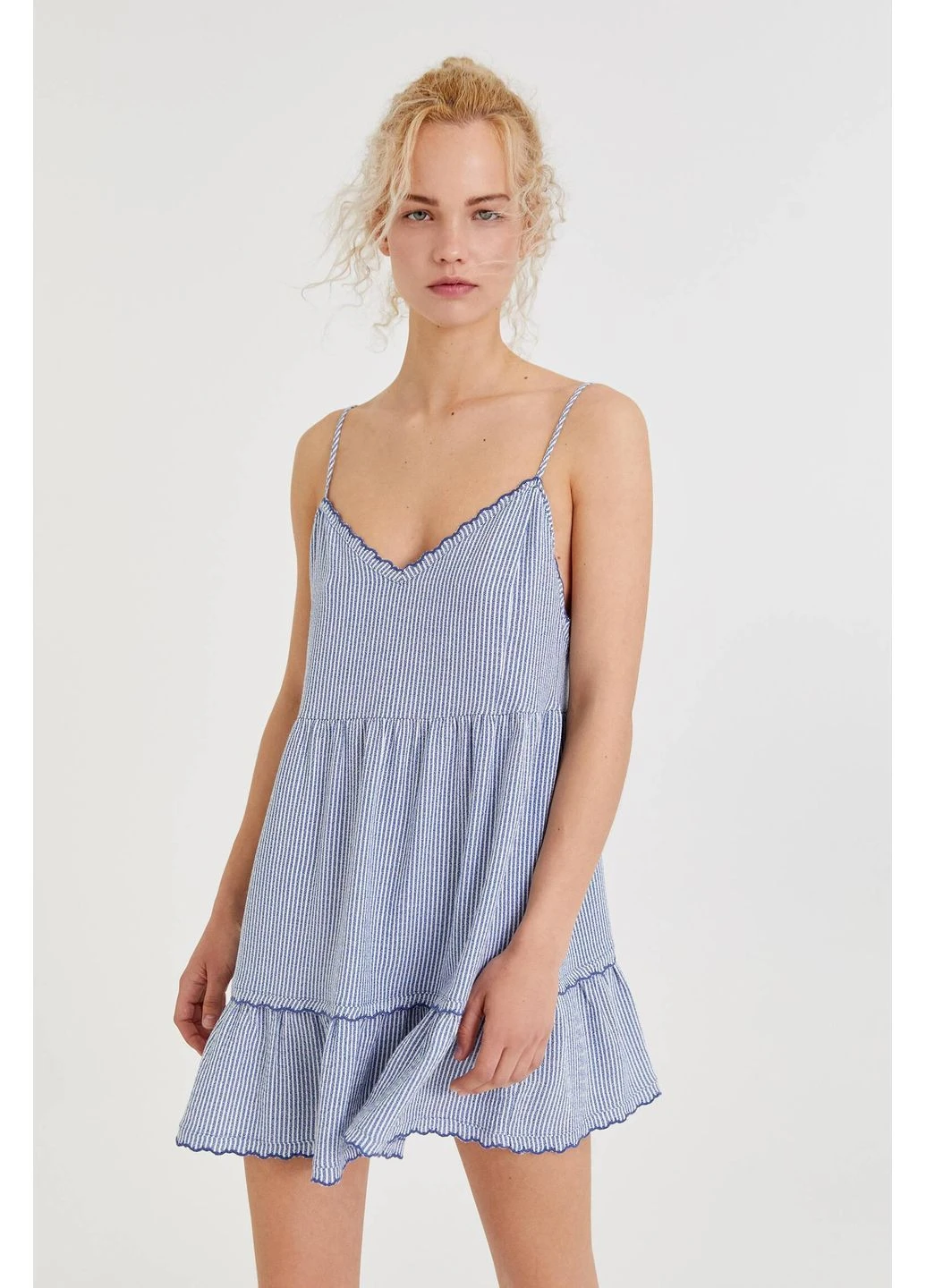Синя сукня літо,синій в білу смужку, Pull & Bear
