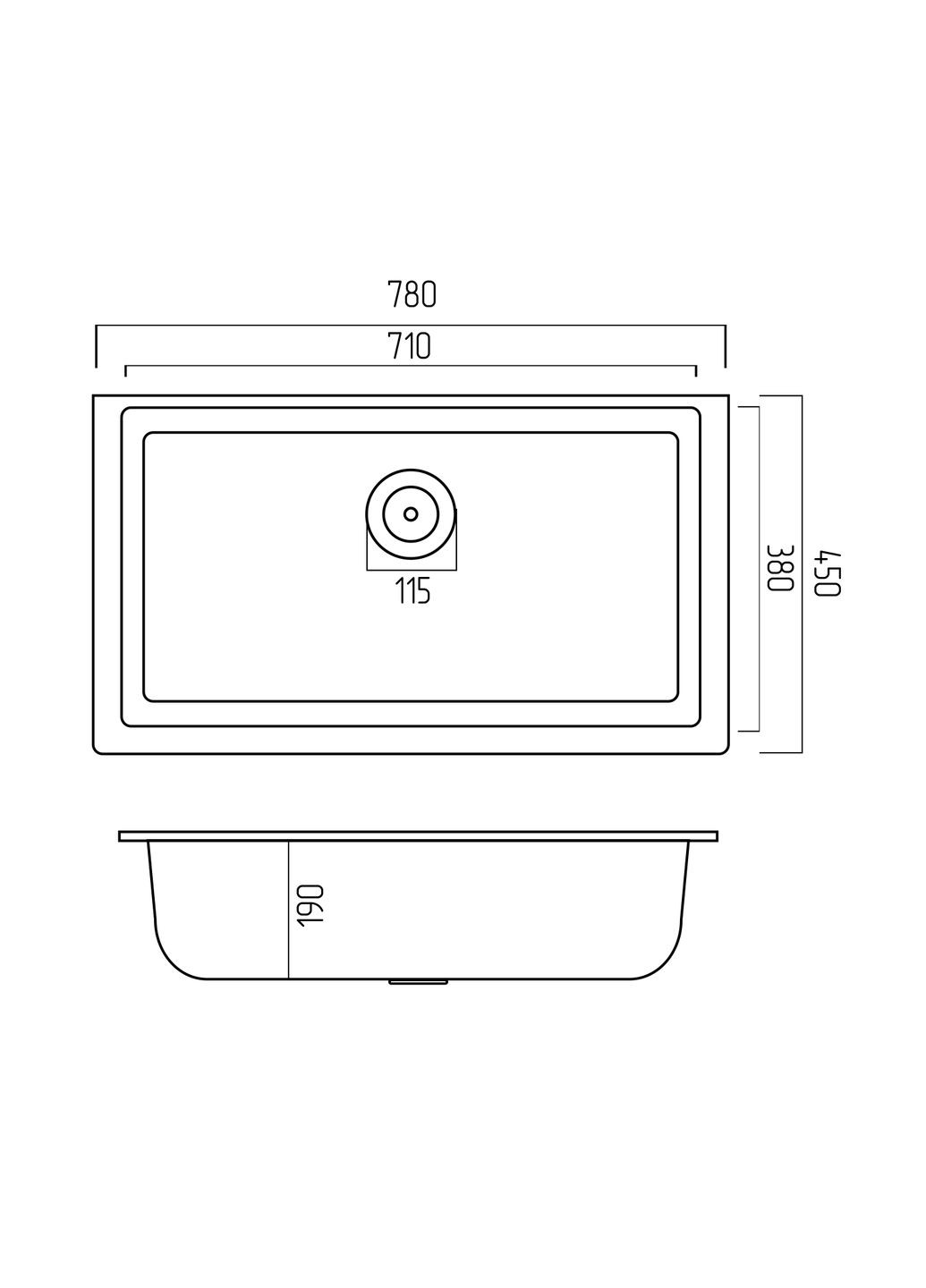 Гранітна мийка для кухні 7945 Paruana матова Топаз Platinum (269794966)