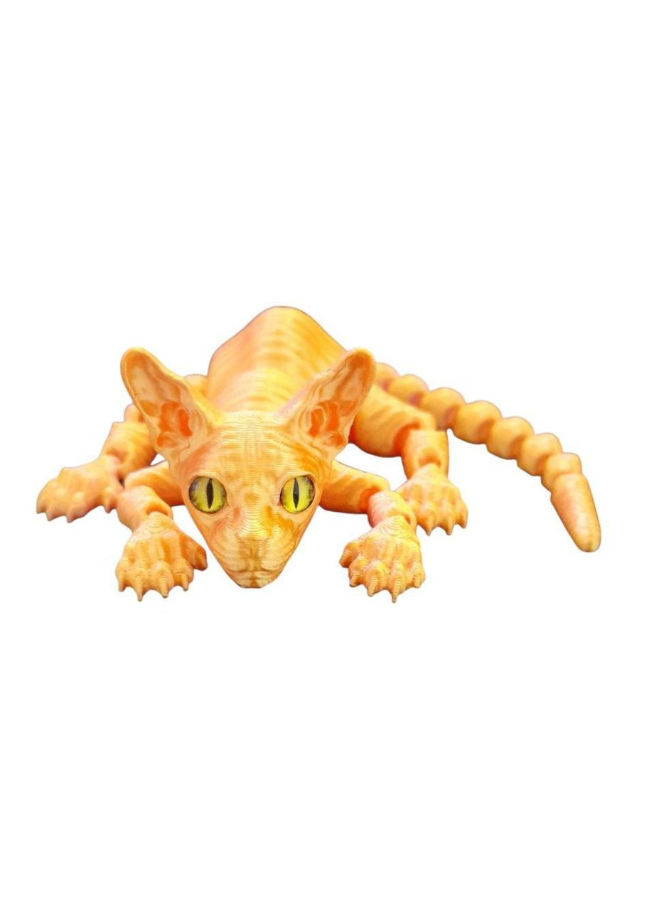 Игрушка Детская 3D Кот сфинкс голубой подвижный 20 см Look & Buy (341325315)