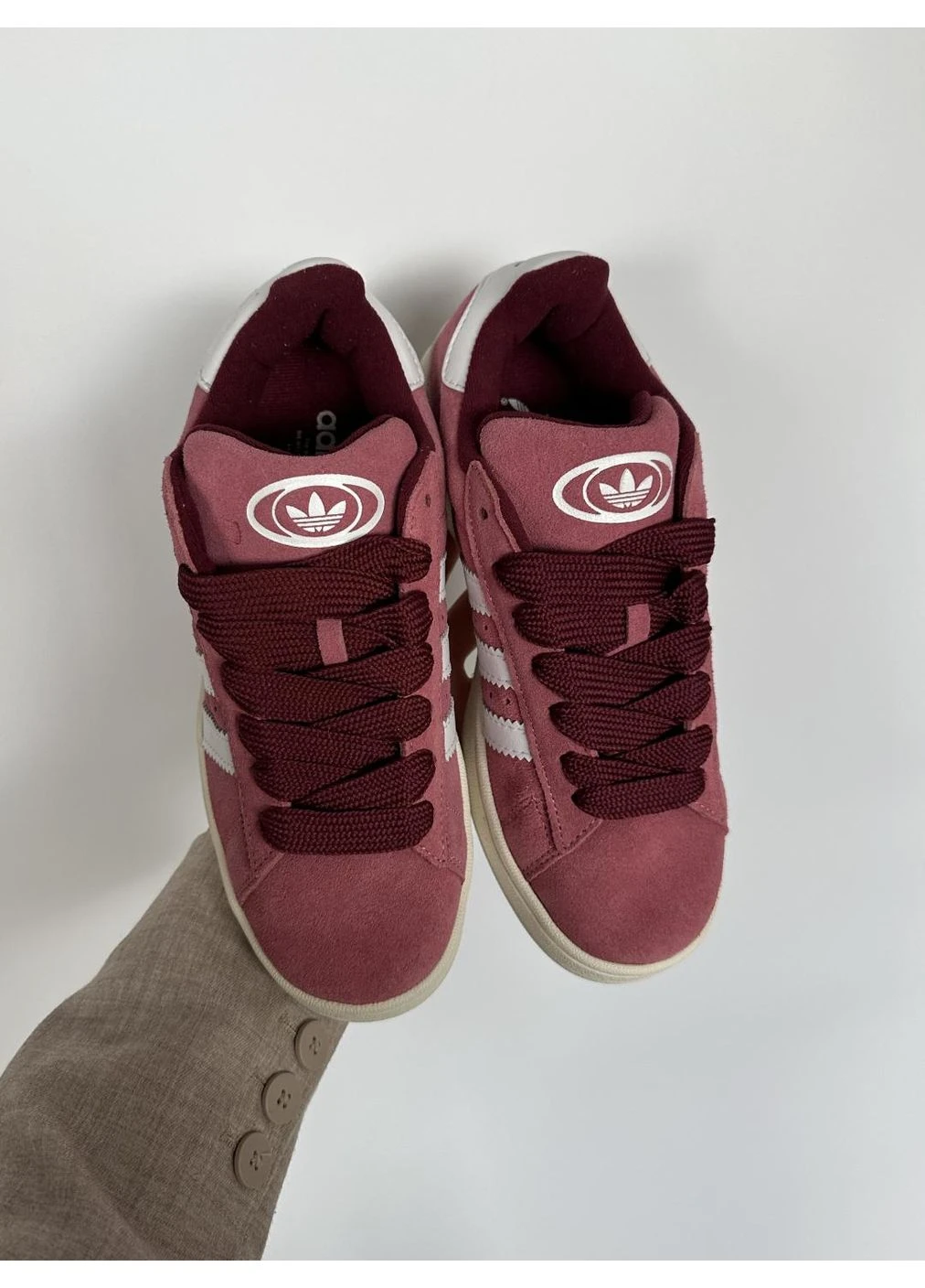 КРОСІВКИ ЖІНОЧІ ADIDAS CAMPUS 00S PINK / WHITE АДІДАС КАМПУС No Brand рожеві демісезони (367167223)