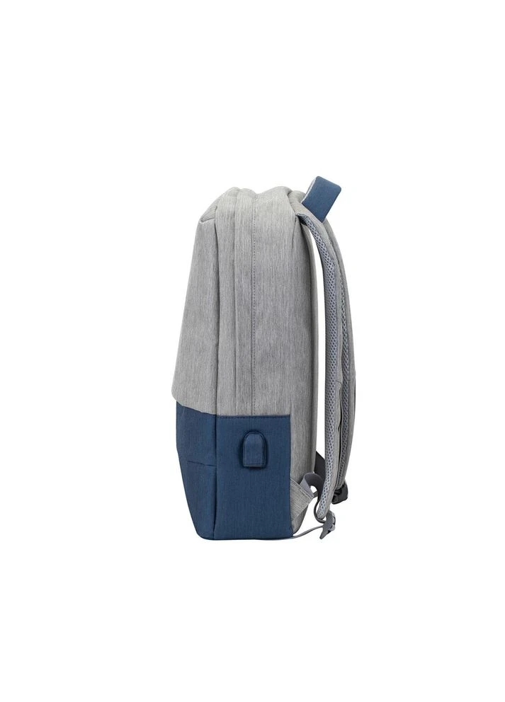 Рюкзак городской 7562 Grey/Dark Blue 12х30.5х46 см RIVACASE (401360929)