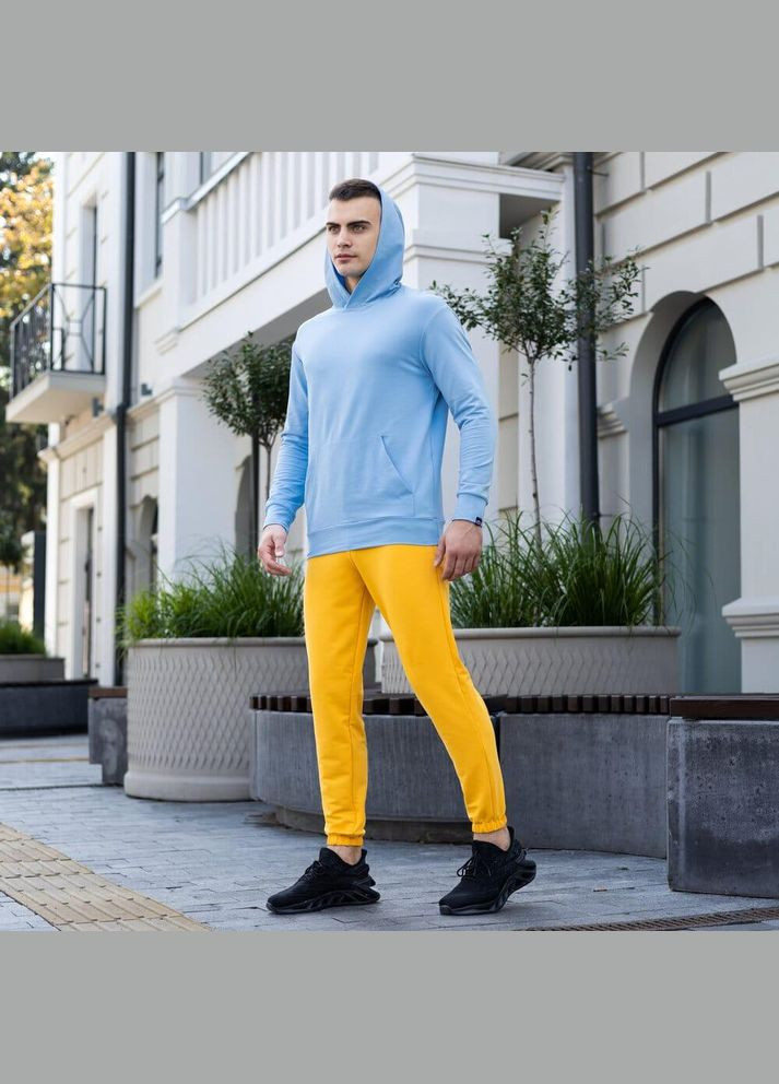 Мужское демисезонное худи светло-синий No Brand (346085332)