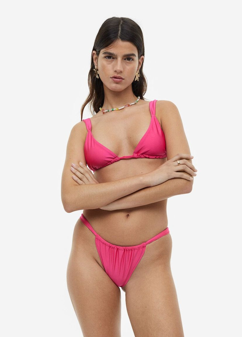 Малиновые купальные трусики H&M